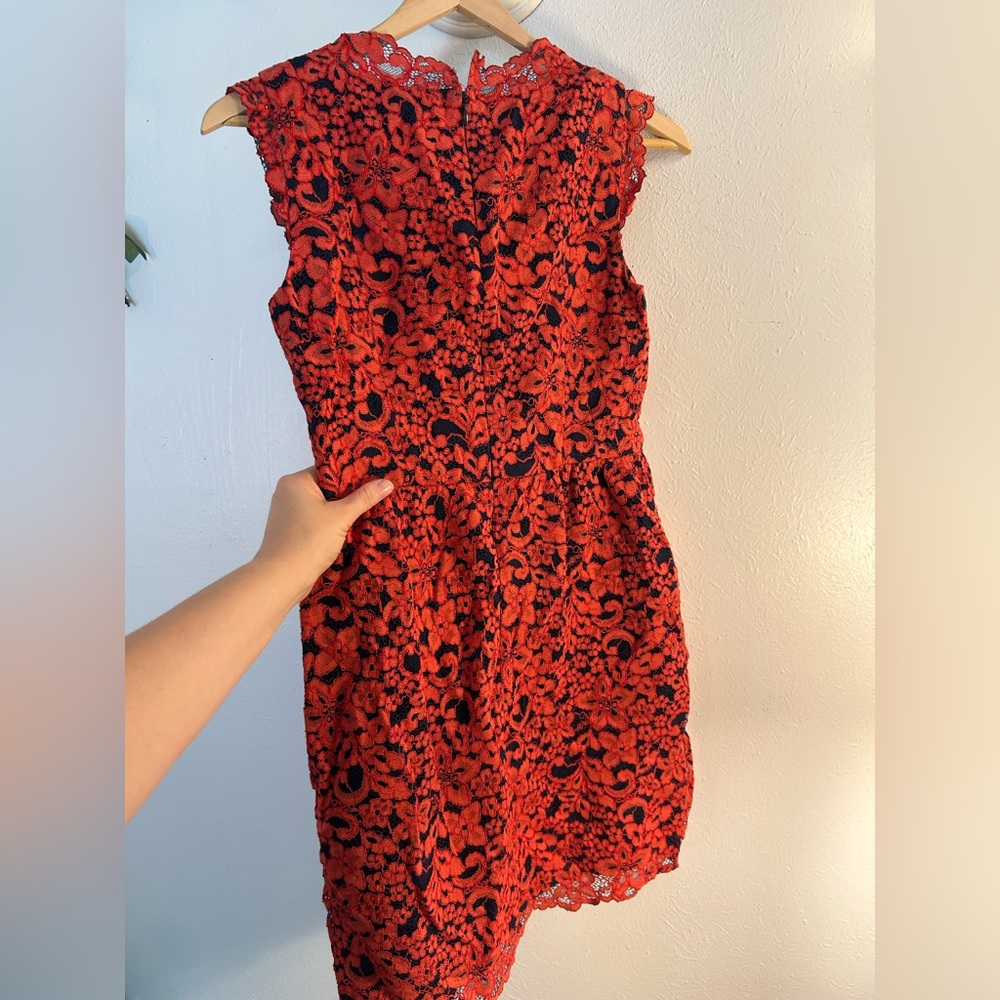 Shoshanna Red Lace Mini Dress - Picture 7 of 15
